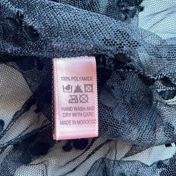 Y2K Agent Provocateur Nightie Alt SM Black Lace Romantic Bow Intimate Lingerie - Picture 12 of 16